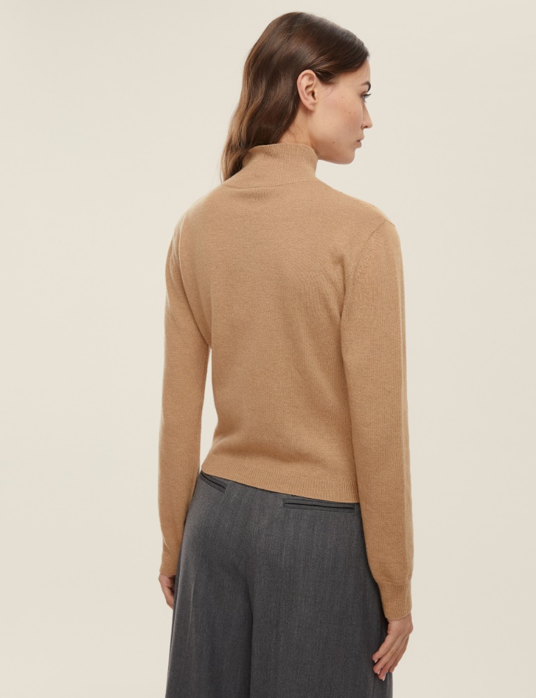 Cashmere-blend funnel-neck sweater - Emme - 3