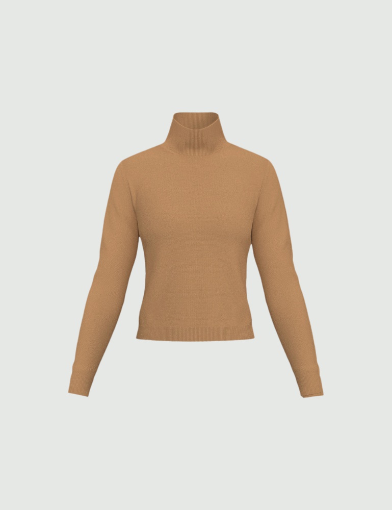 Cashmere-blend funnel-neck sweater - Emme - 5
