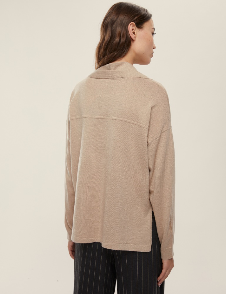 Oversized sweater with scarf detail - Emme - 3
