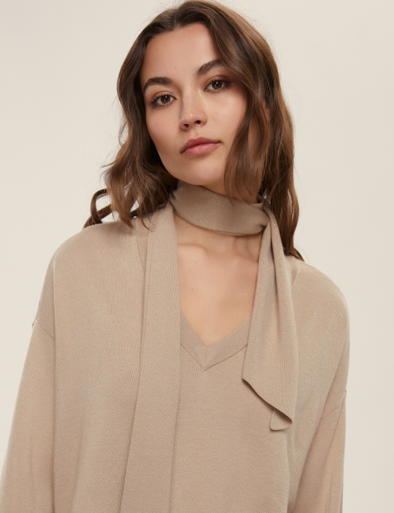 Oversized sweater with scarf detail - Emme - 4