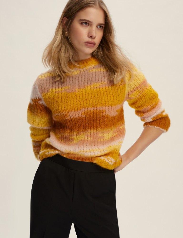 Multicoloured-yarn sweater - Emme