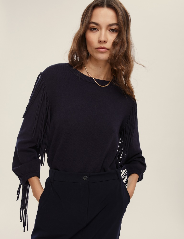 Oversized fringed sweater - Emme