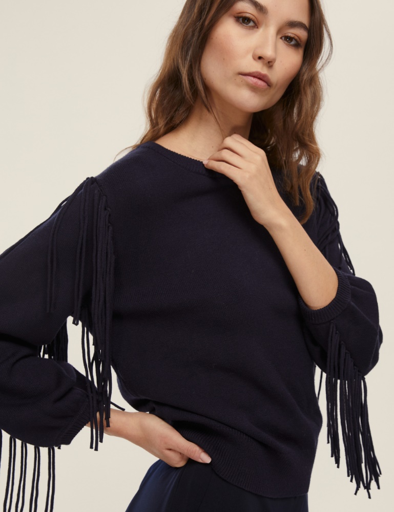 Oversized fringed sweater - Emme - 4