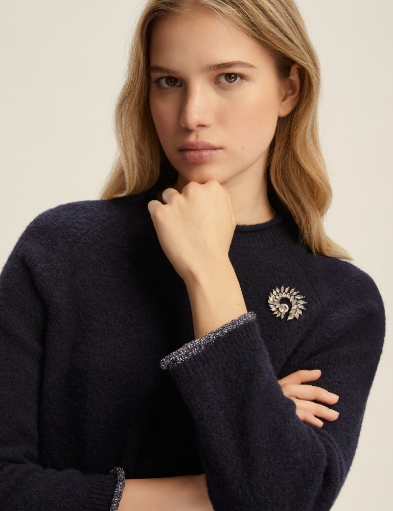 Lurex-embellished flared sweater - Emme - 4