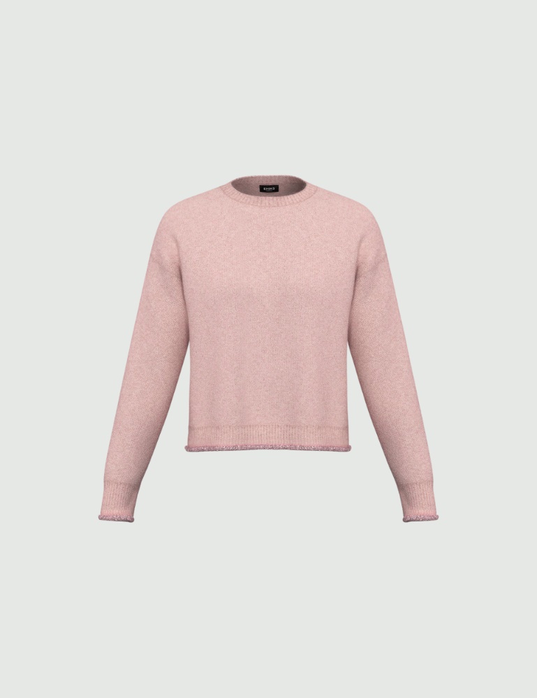 Lurex-embellished straight sweater - Emme - 5