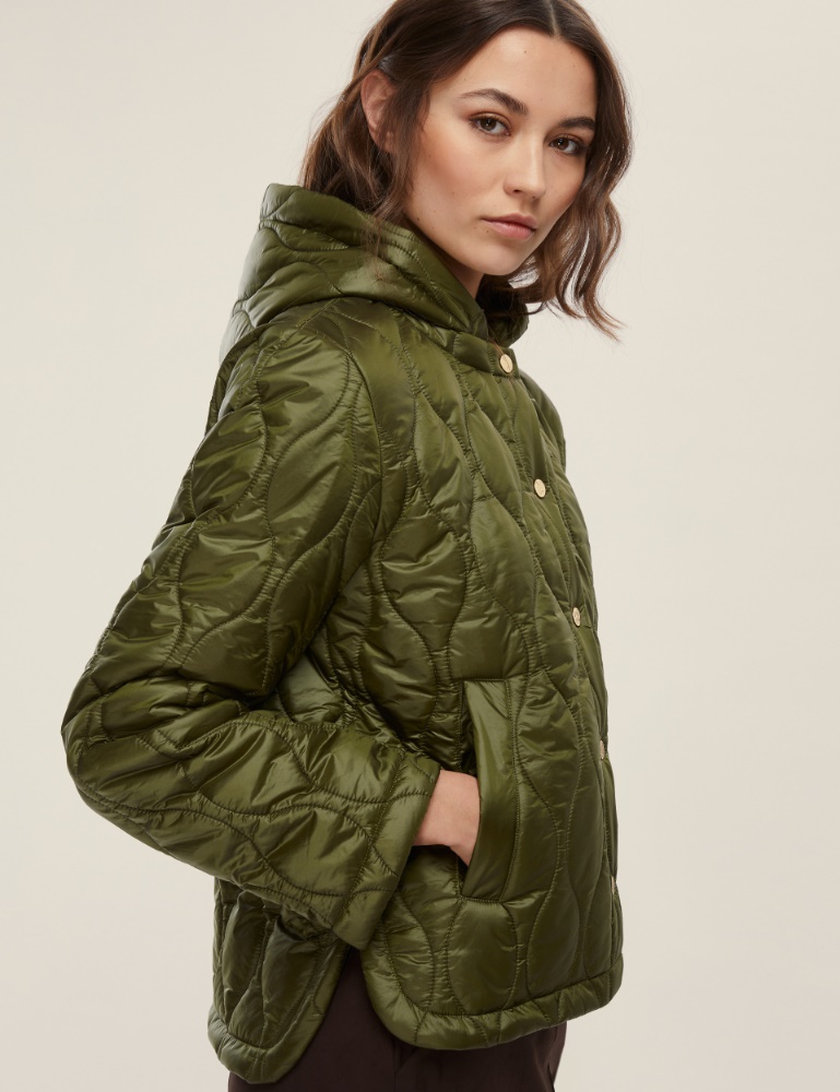 Short jacket in water-repellent quilted fabric - Emme - 4