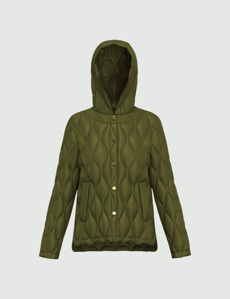 Short jacket in water-repellent quilted fabric - Emme - 5