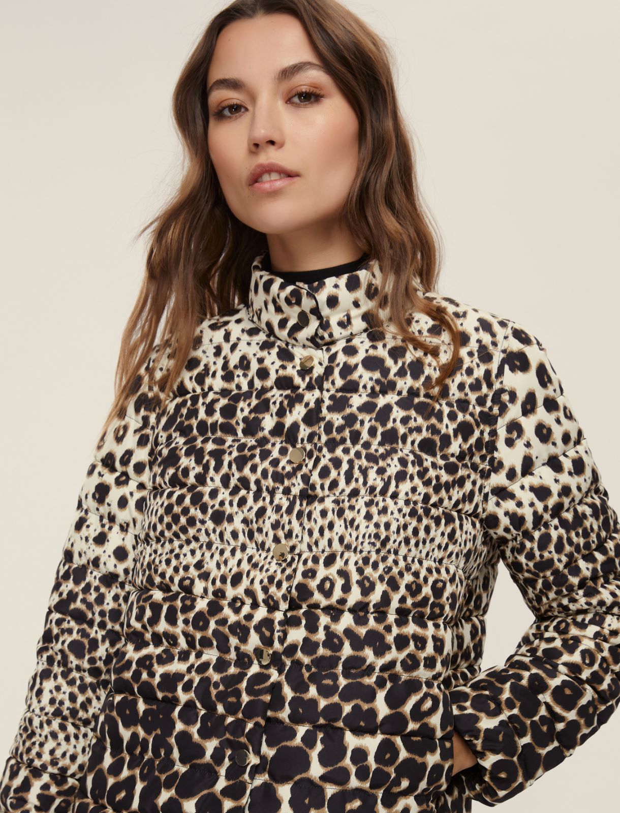 Reversible printed down jacket - CAMEL - Emme - 4