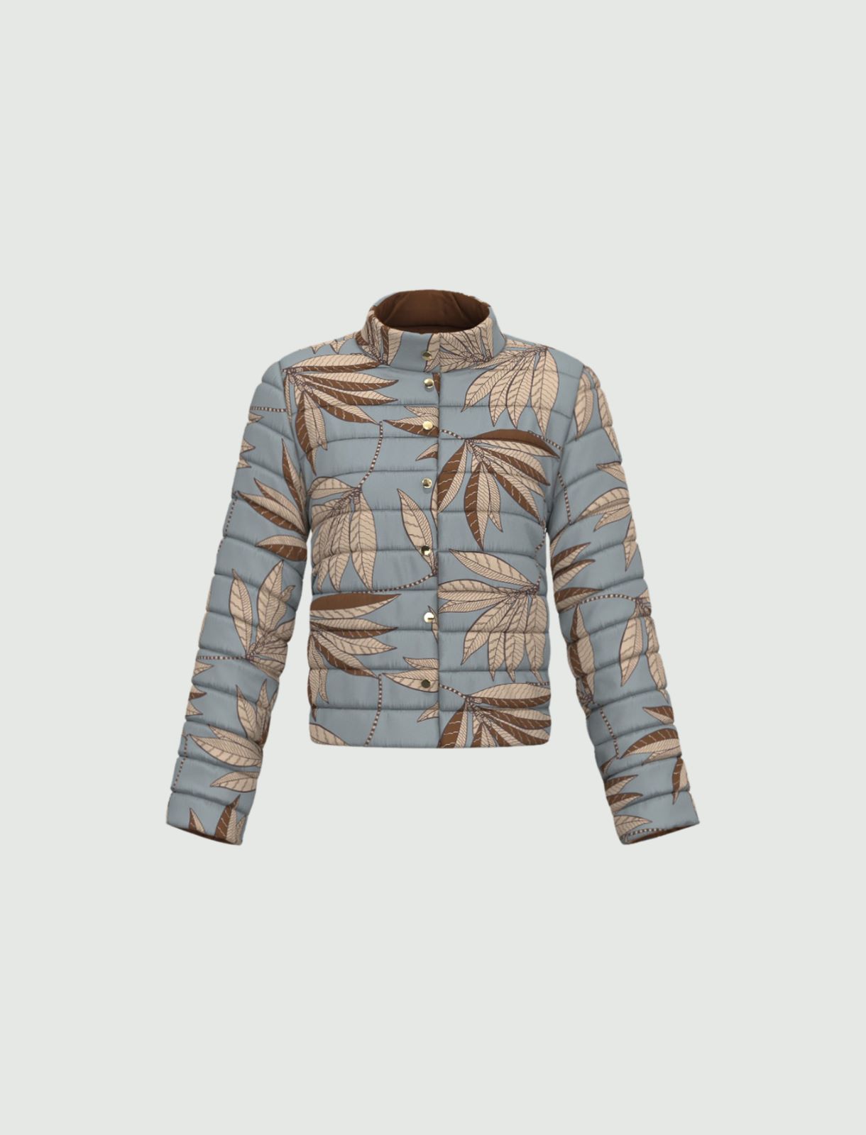 Plumífero reversible estampado - AZUL NIEBLA - Emme - 5