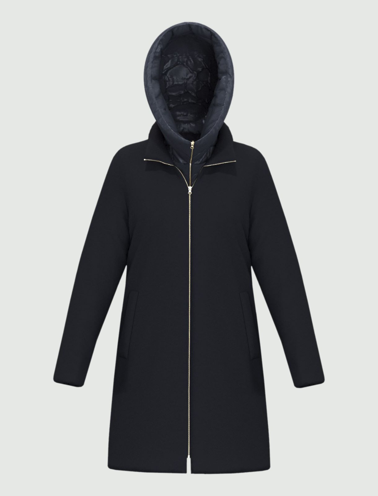 Heavy jacket in soft padded cloth - MIDNIGHTBLUE - Emme - 5
