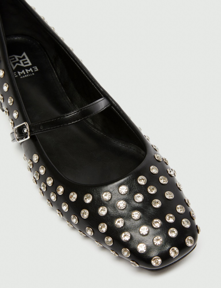 Rhinestone stud-decorated ballet flats - Emme - 4