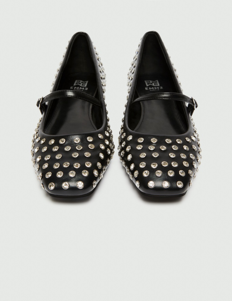 Rhinestone stud-decorated ballet flats - Emme - 5