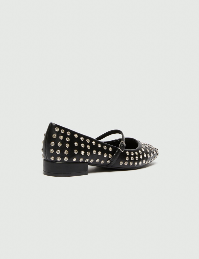 Rhinestone stud-decorated ballet flats - Emme - 7