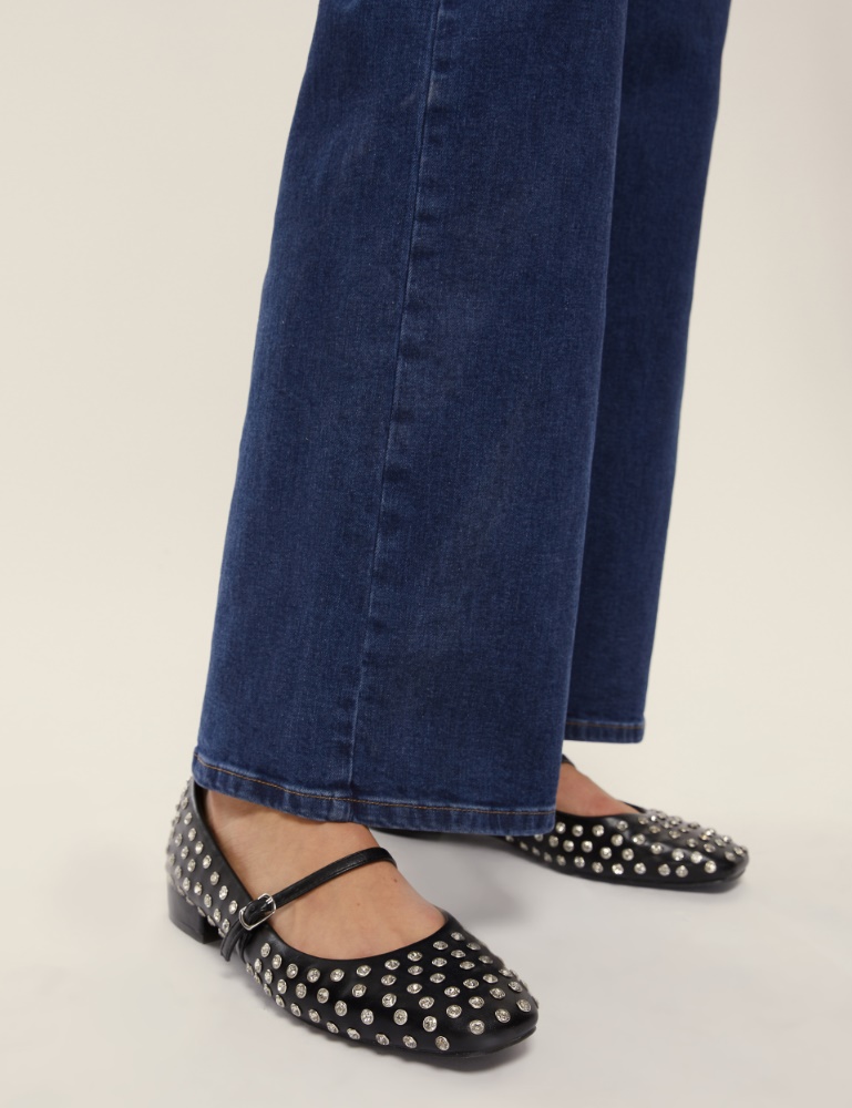 Rhinestone stud-decorated ballet flats - Emme