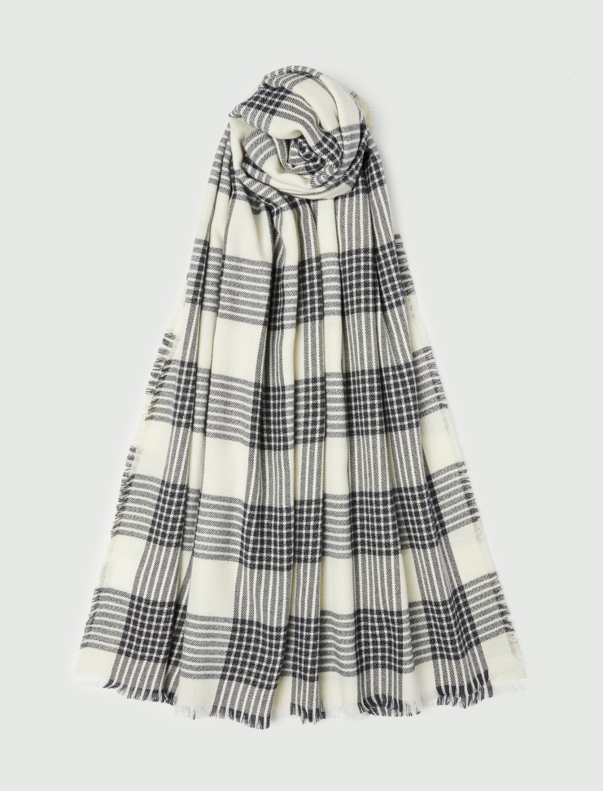 Lurex yarn stole - LIGHT GREY - Emme - 2