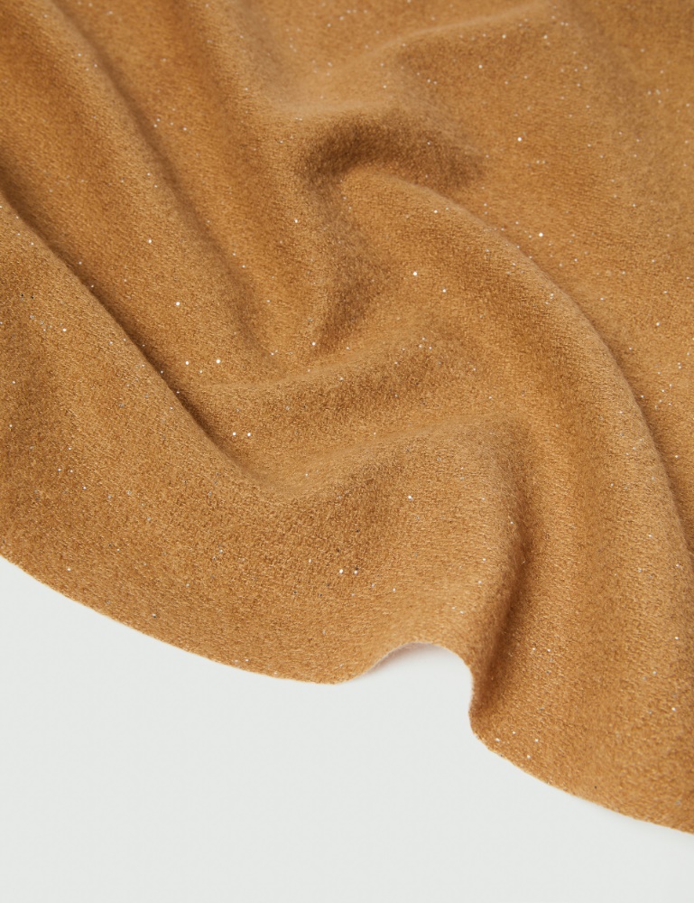 Lurex yarn-embellished fringed stole - Emme - 3