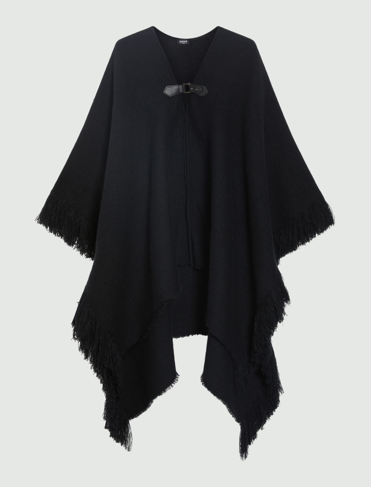 Buckle-up poncho - BLACK - Emme - 2