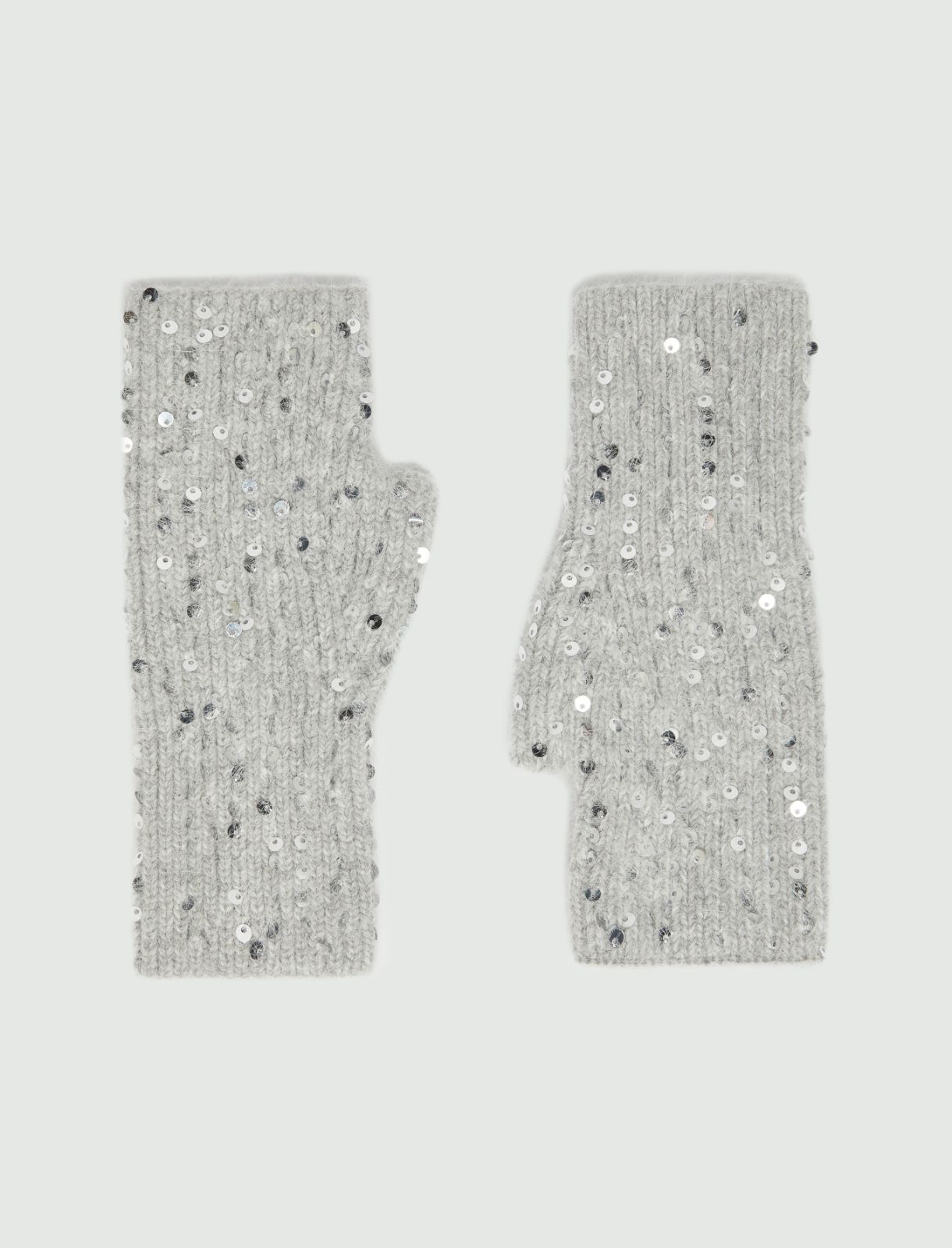 Guanti senza dita con paillette - GRIGIO CHIARO - Emme - 2