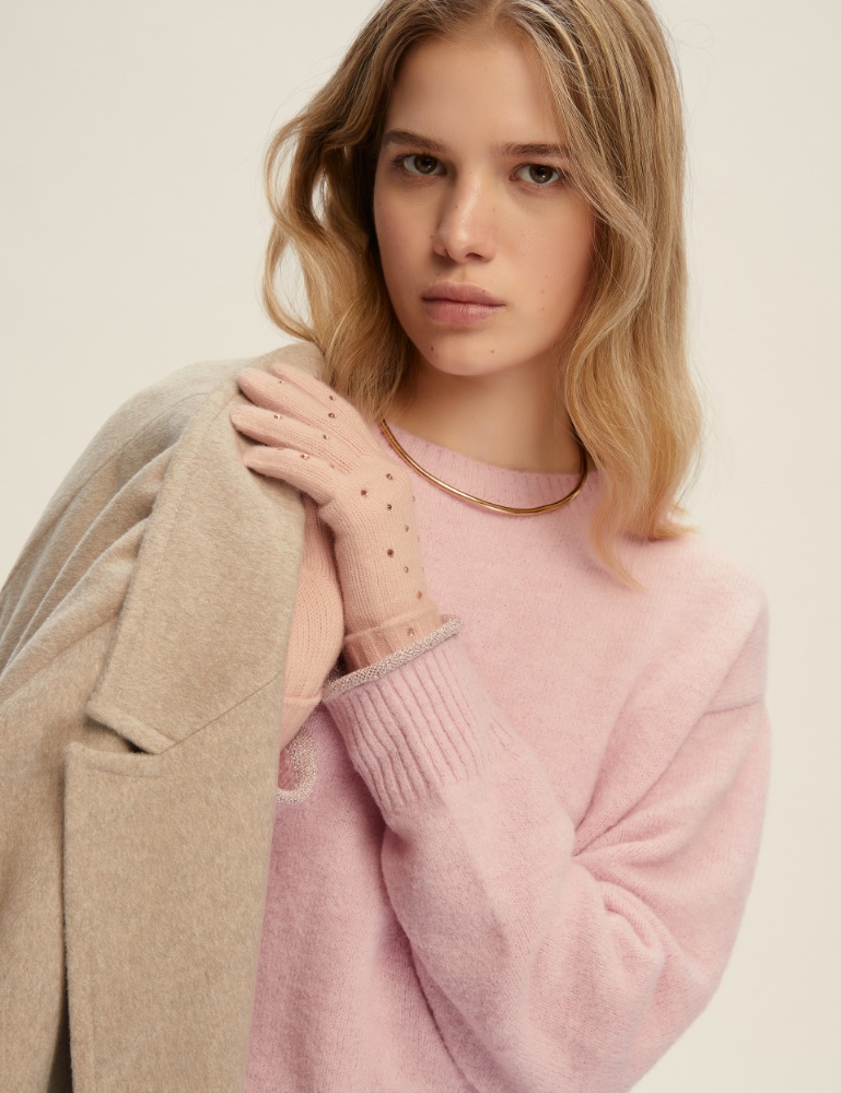 Knitted gloves - PINK