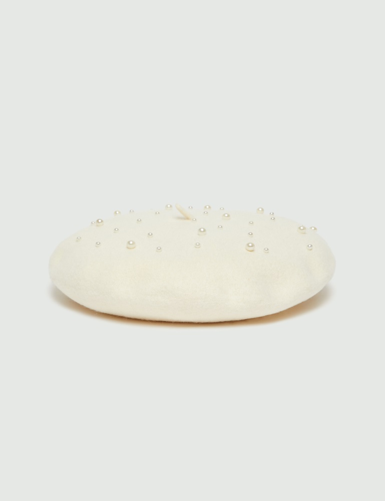 Pearl-adorned beret - Emme - 2