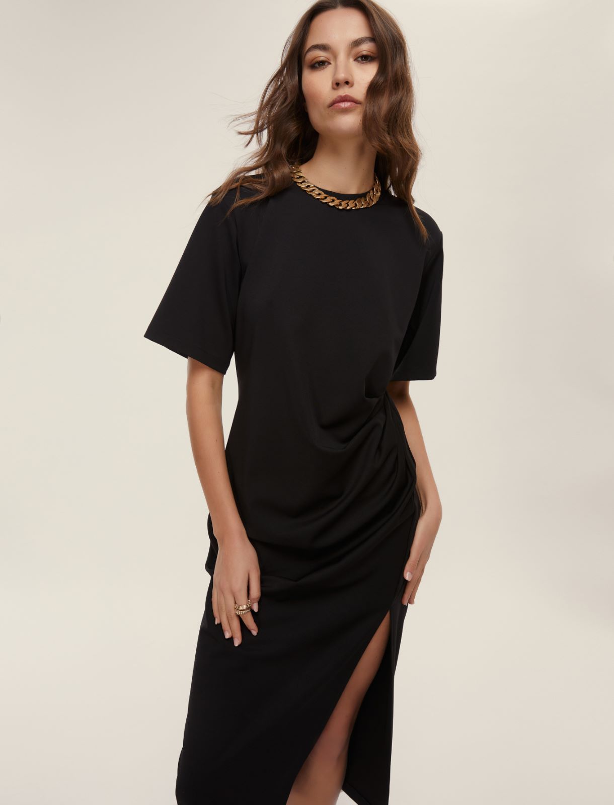 Abito in jersey stretch - NERO - Emme - 3