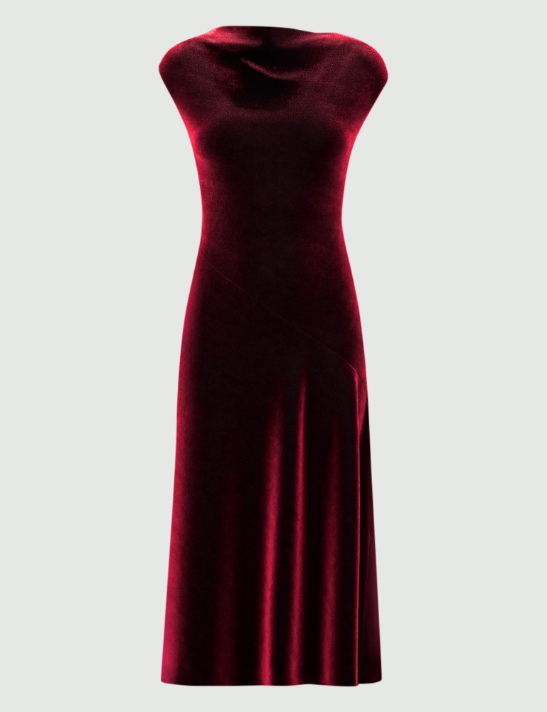 Stretch velvet midi dress - Emme - 6