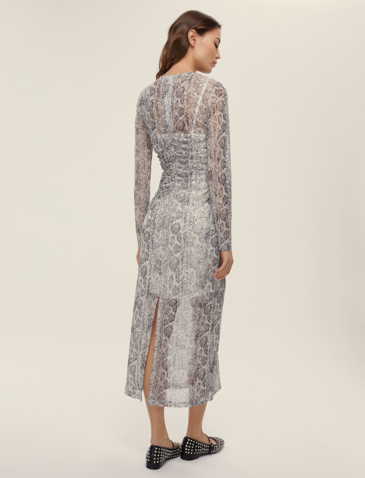 Abito in jersey tulle - BIANCO NERO - Emme - 2