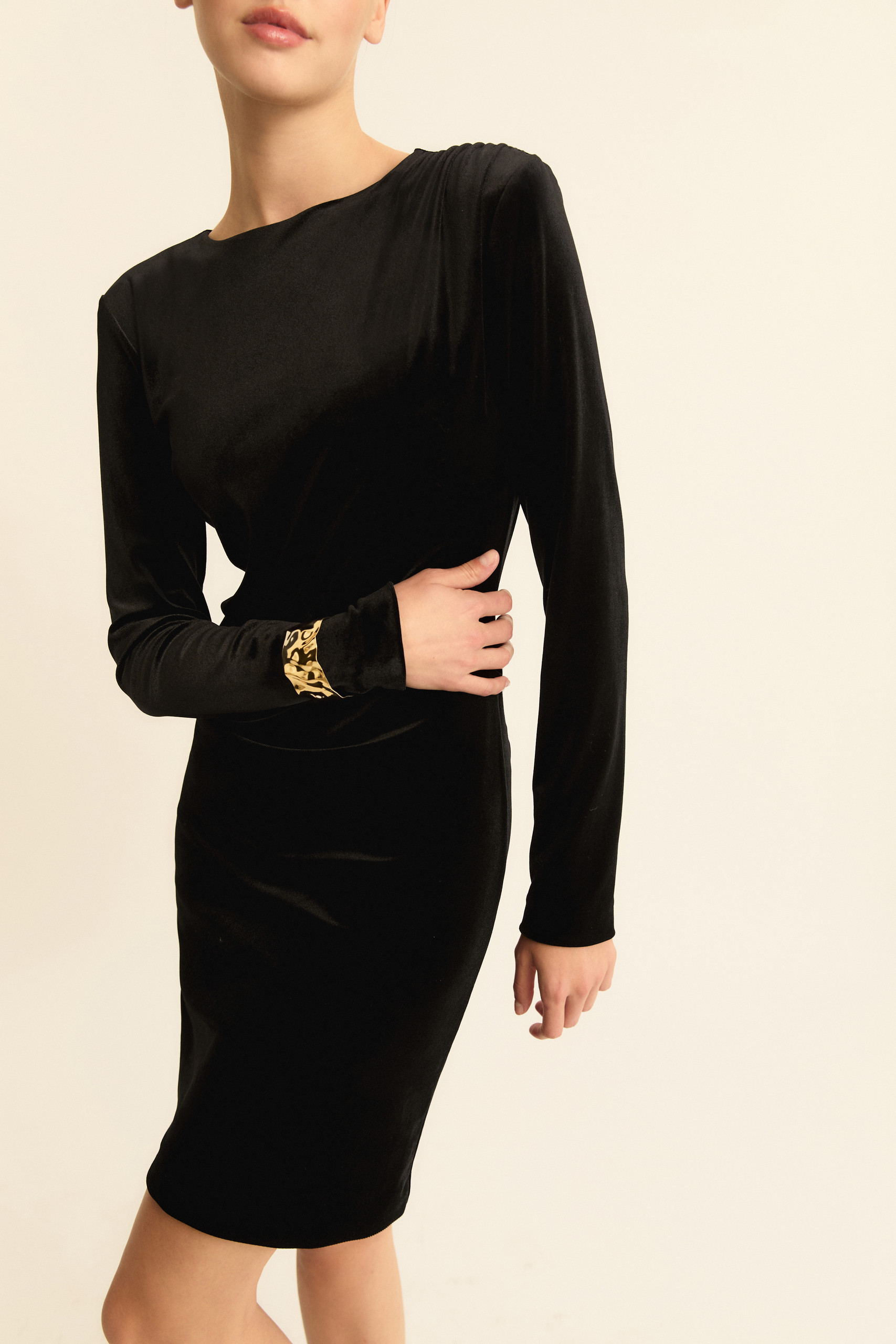 Velvet mini dress - BLACK - Emme - 5