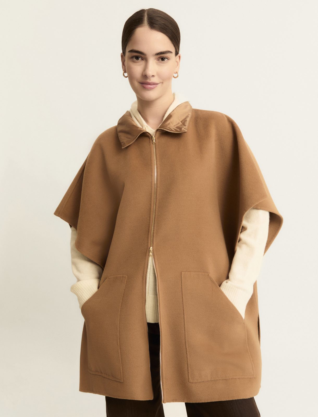 Mantella con carré imbottito - CAMMELLO - Emme - 3