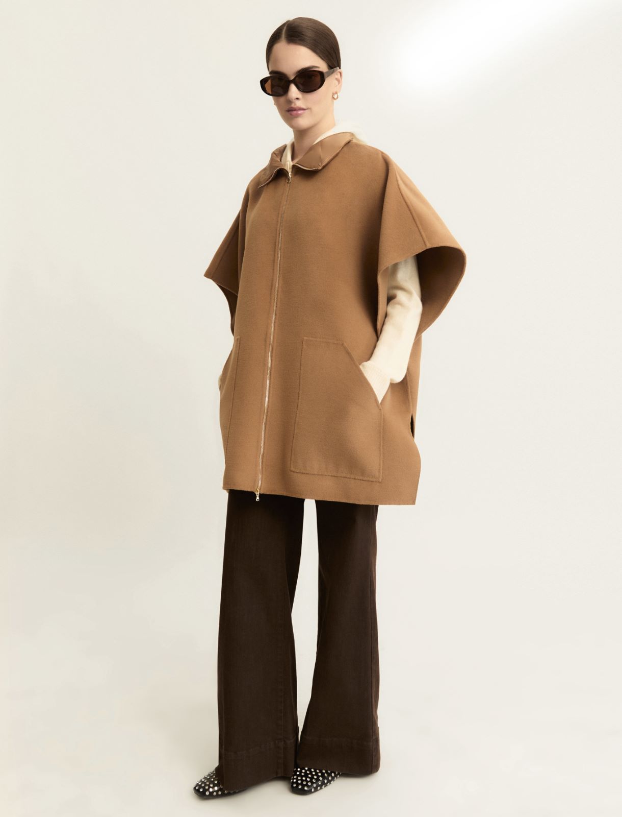 Mantella con carré imbottito - CAMMELLO - Emme