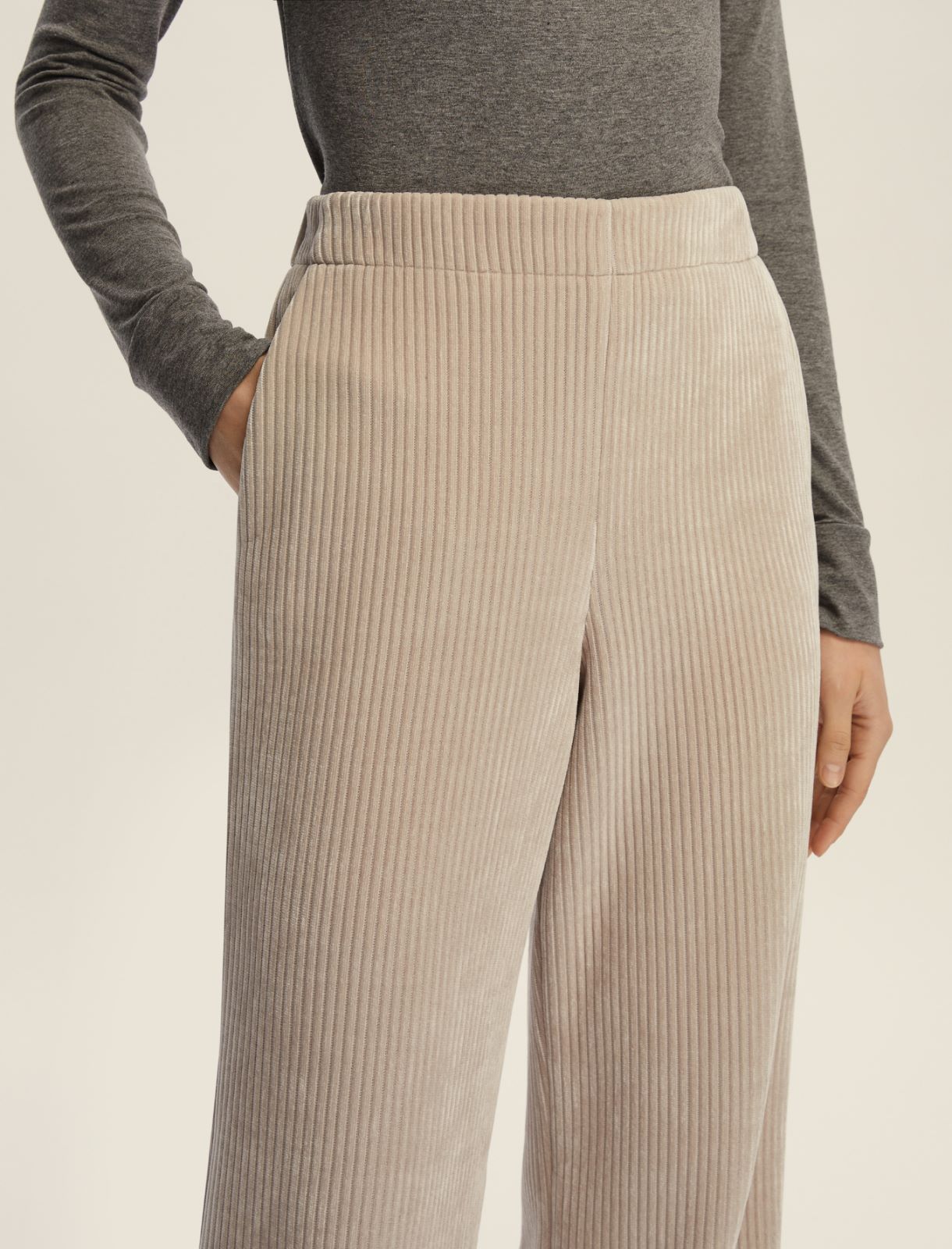 Pantalone in velluto a coste - BIANCO SPORCO - Emme - 4