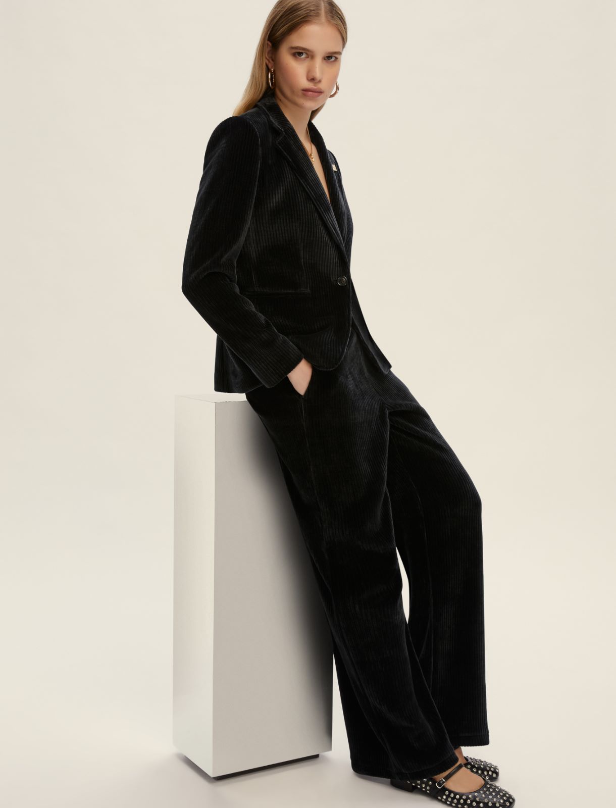 Pantalone in velluto a coste - ANTRACITE - Emme - 3