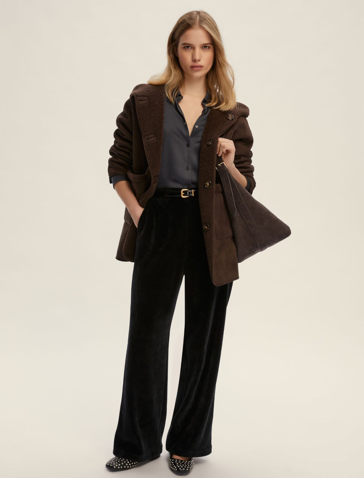 Pantalone in velluto a coste - ANTRACITE - Emme - 6