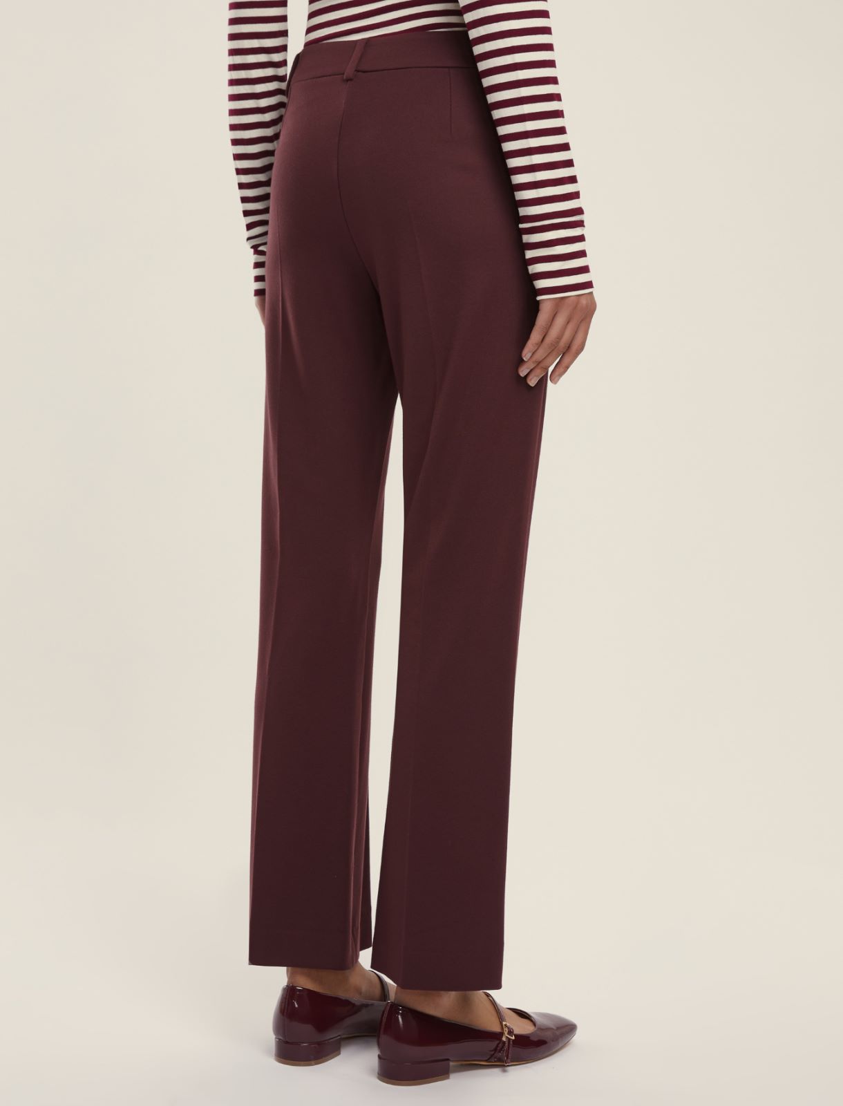 Pantalone dritto in jersey - BORDEAUX - Emme - 2