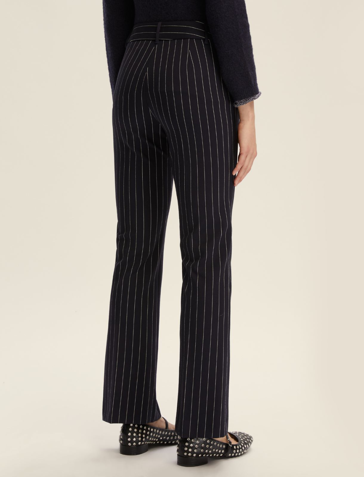 Flared pinstripe trousers - MIDNIGHTBLUE - Emme - 2