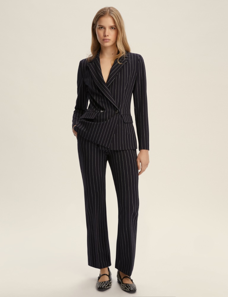 Pantalone gessato flare - Emme - 2