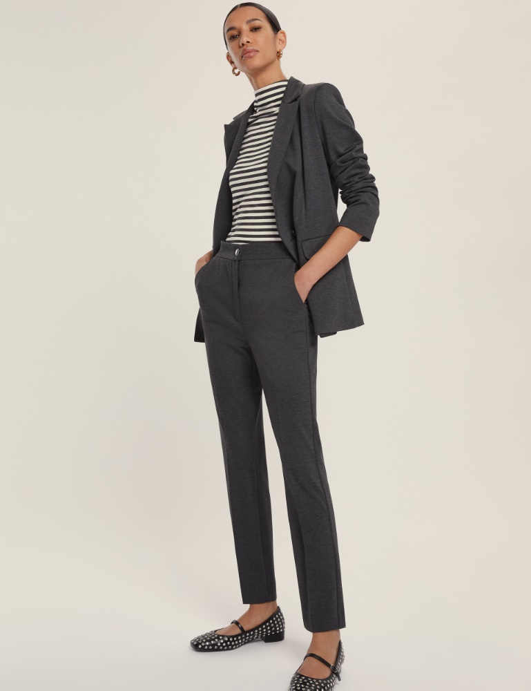 Pantalone a sigaretta in jersey - Emme