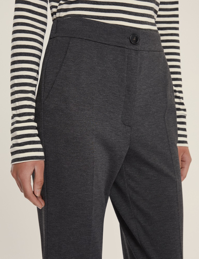 Pantalone a sigaretta in jersey - Emme - 4