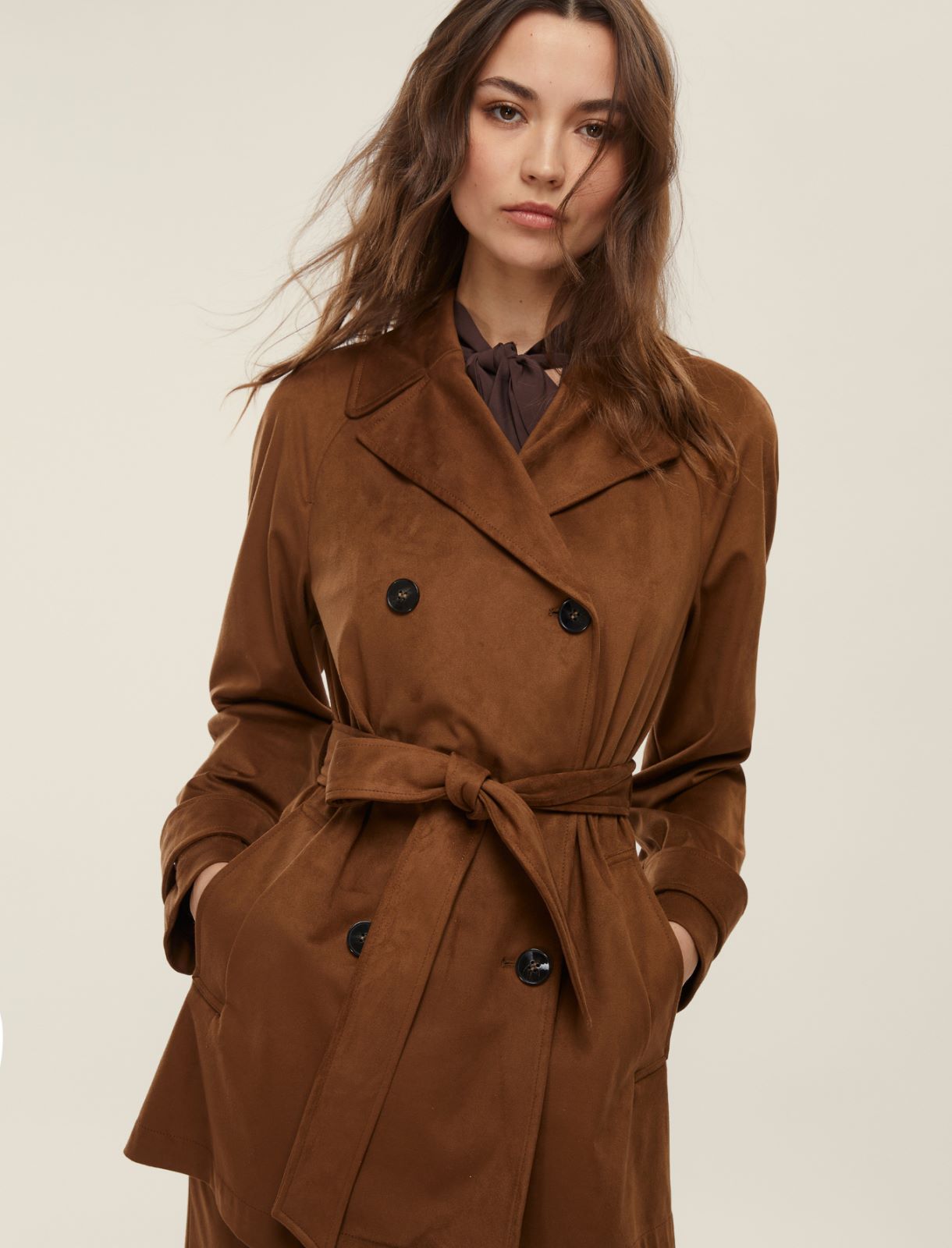 Trench in jersey - CIOCCOLATO - Emme - 3