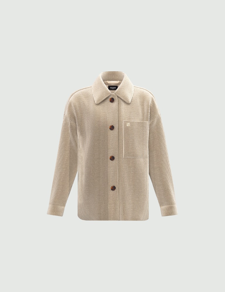Oversized jersey corduroy shirt - Emme - 5
