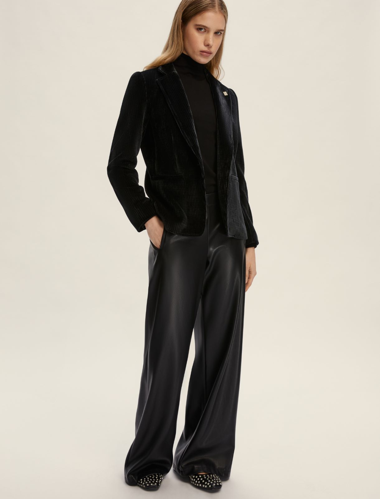 Semi-fitted jersey blazer - DARK GREY - Emme - 6