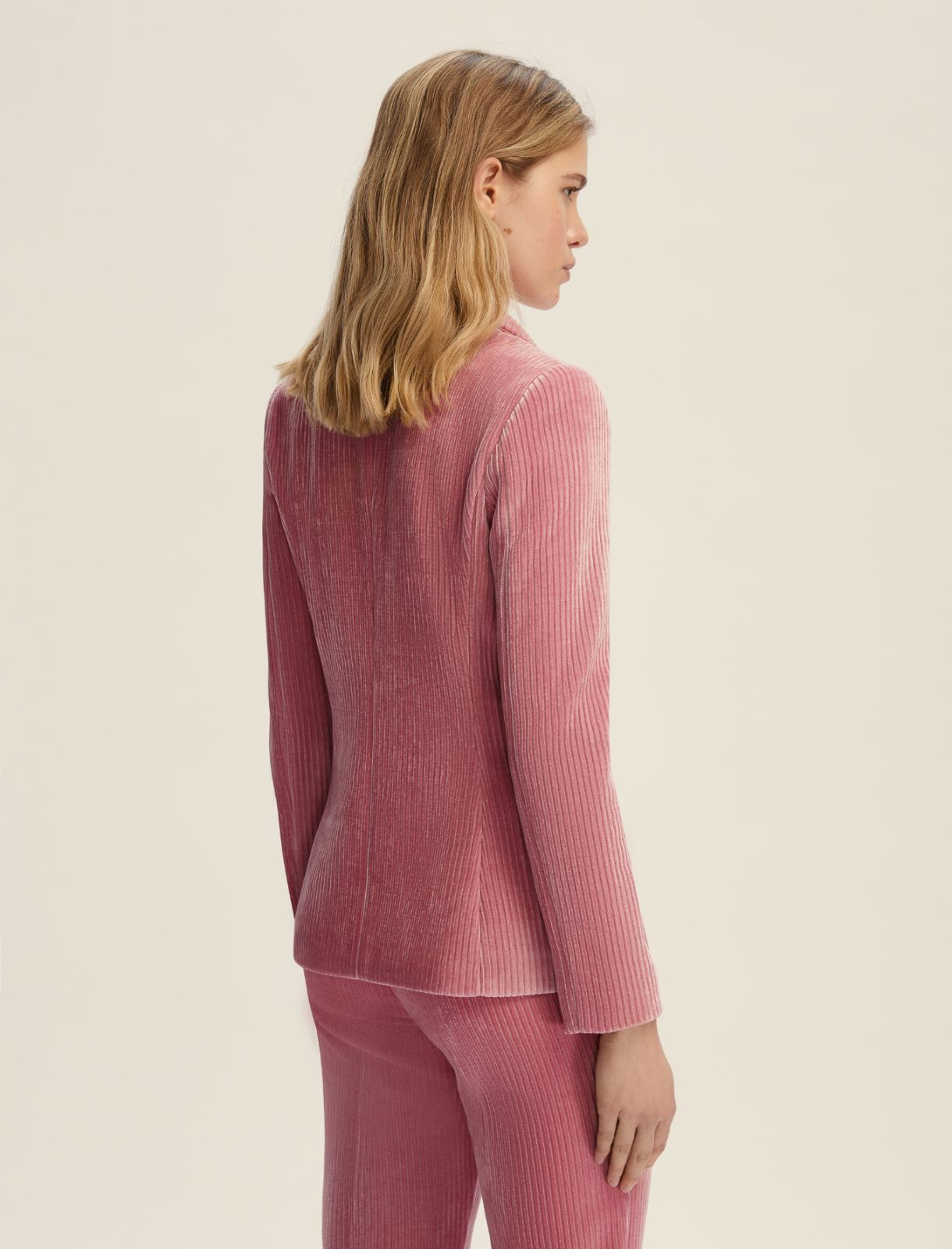 Blazer semi aderente in jersey - ROSA ORCHIDEA - Emme - 2