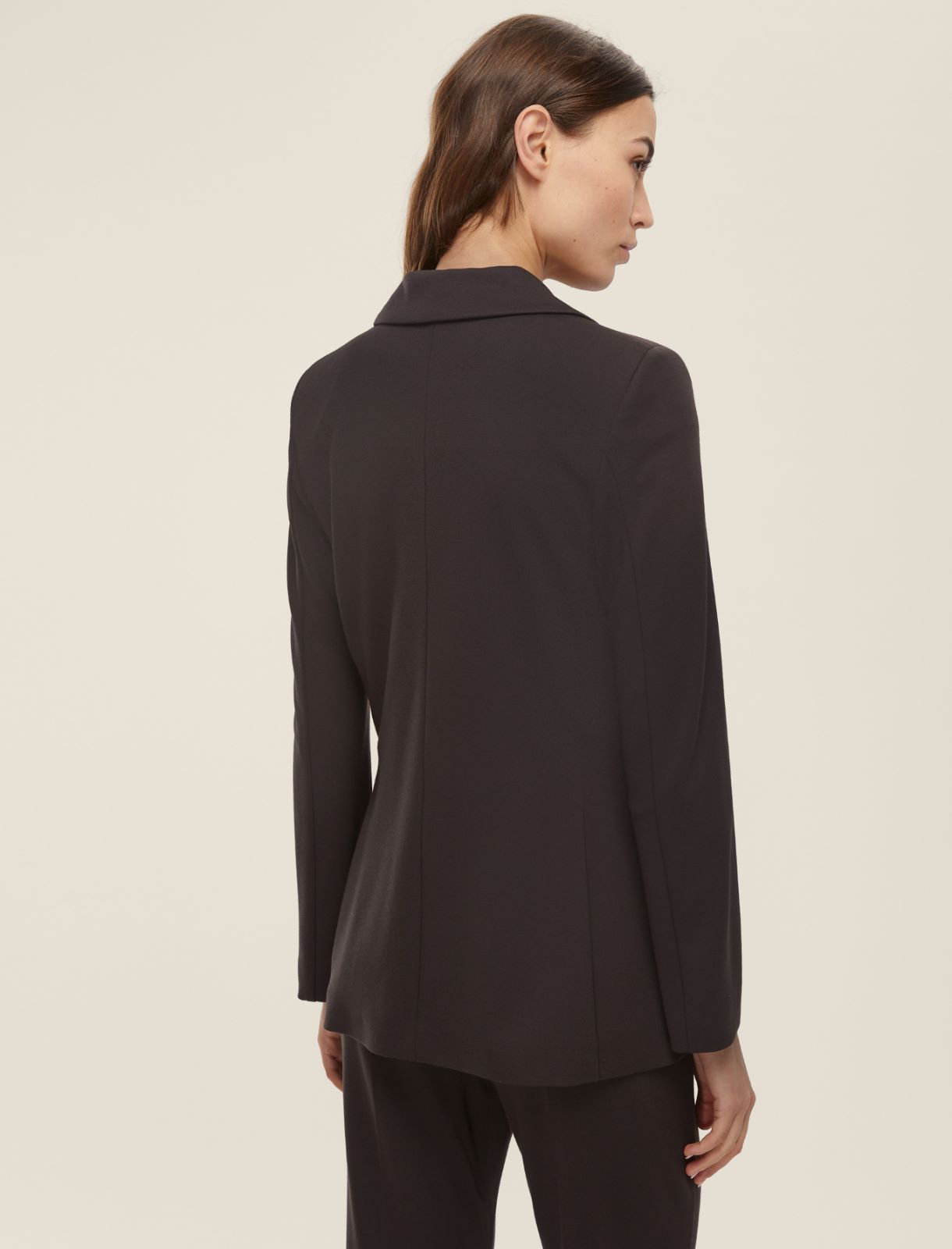 Giacca doppiopetto in jersey stretch - TESTA DI MORO - Emme - 2