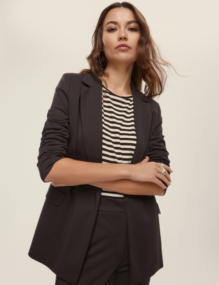Giacca doppiopetto in jersey stretch - Emme