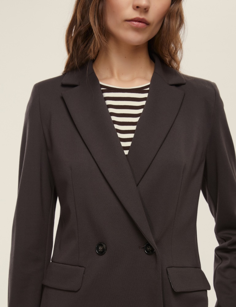Giacca doppiopetto in jersey stretch - Emme - 4
