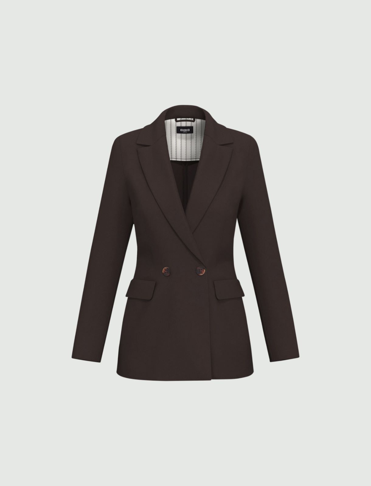 Giacca doppiopetto in jersey stretch - TESTA DI MORO - Emme - 5