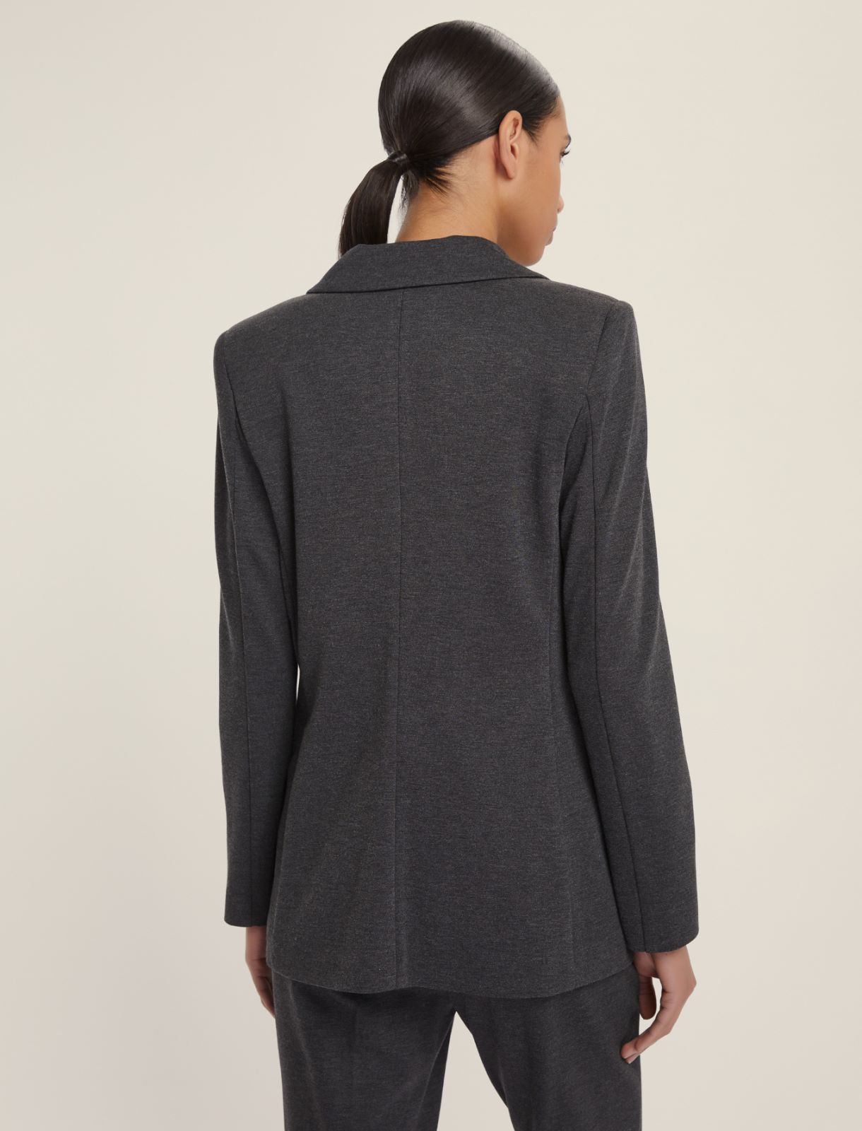 Giacca doppiopetto in jersey stretch - ANTRACITE - Emme - 2
