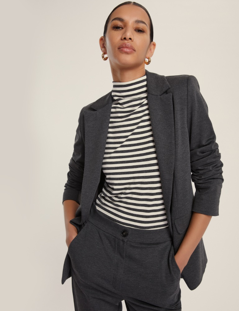 Giacca doppiopetto in jersey stretch - Emme