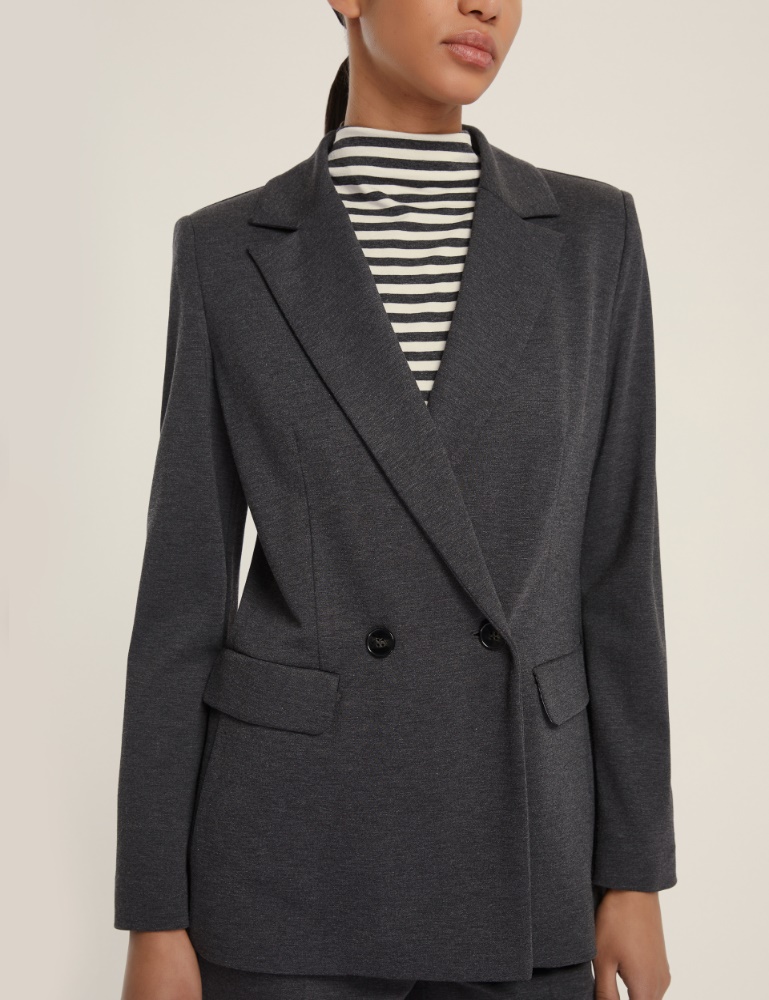 Giacca doppiopetto in jersey stretch - Emme - 4