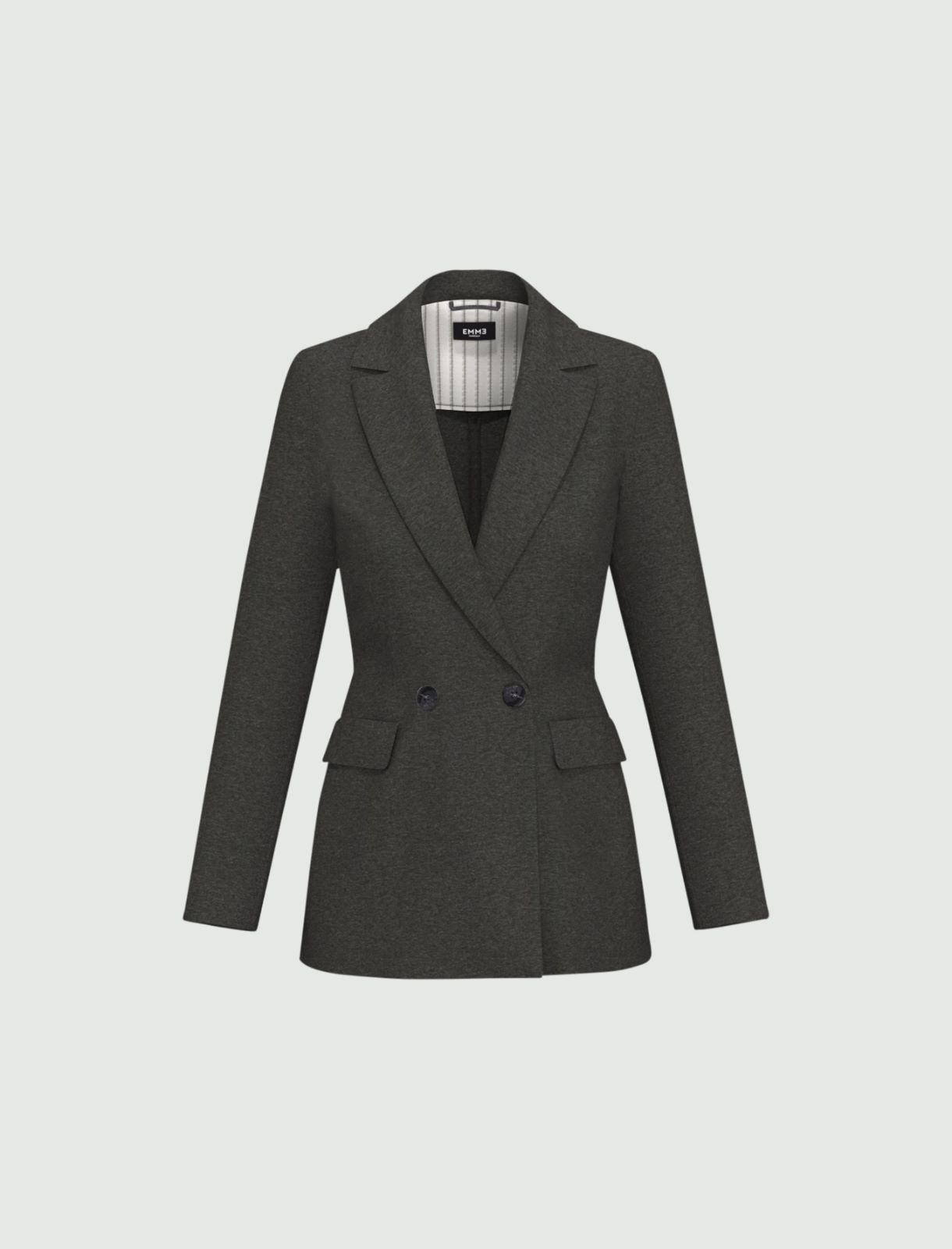 Giacca doppiopetto in jersey stretch - ANTRACITE - Emme - 5